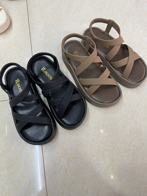 Multiple Straps Flat Sandal